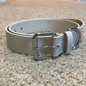 Urban Outfitters White Leather Belt L